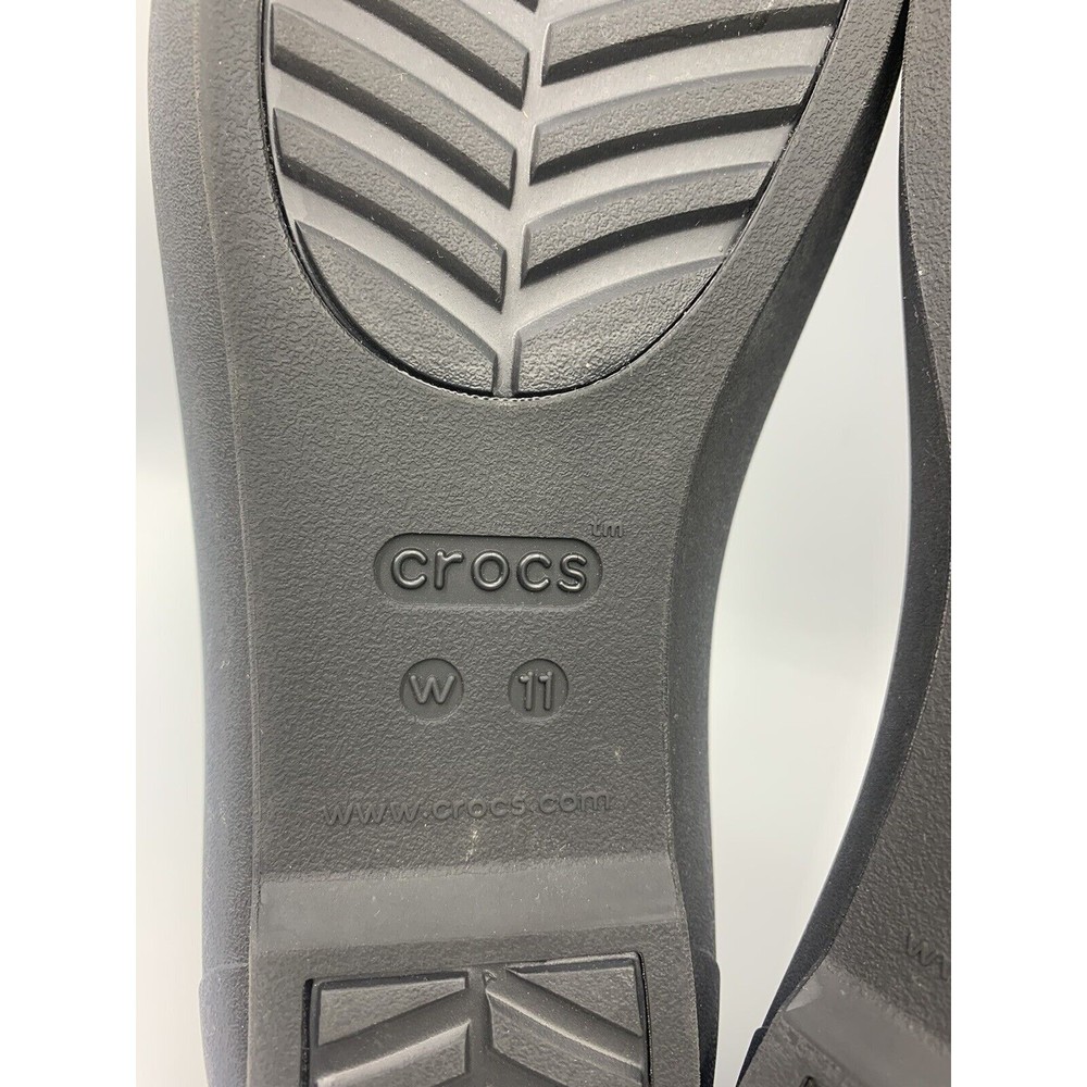 CROCS Eve Iconic ballet flats comfort pointed toe Slip on Black Women's 11 - Picture 8 of 8